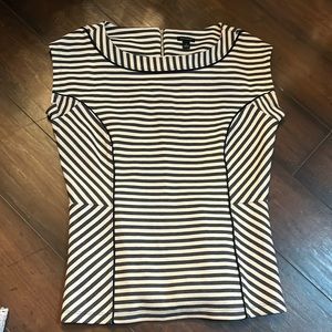 Ann taylor navy stripe shirt, size small